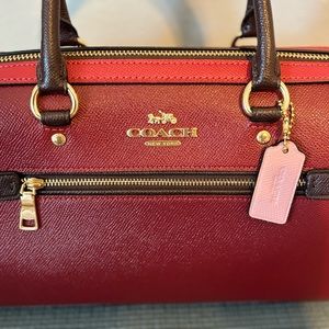 COACH ROWAN COLORBLOCK SATCHEL